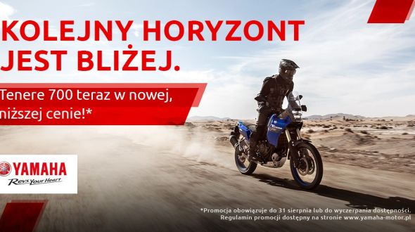 Kolejny horyzont jest bliżej. Yamaha Ténéré 700 w nowej, niższej cenie.